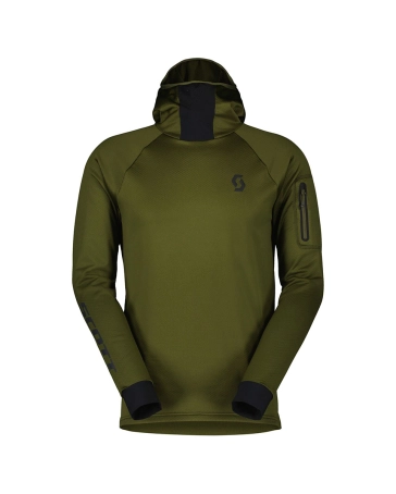 Sweat à capuche polaire Homme TRAIL STORM Vert Sapin