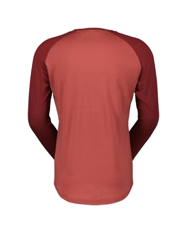 T-shirt manches longues Homme DEFINED MERINO Rouge sombre