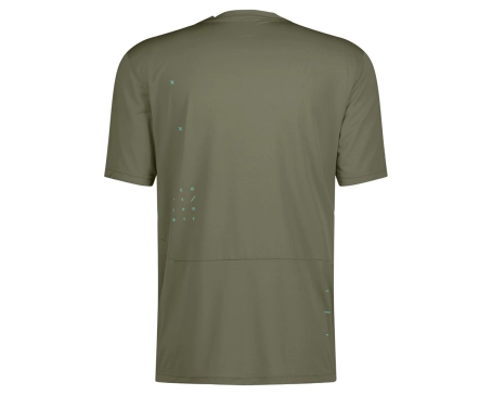 T-shirt manches courtes Homme TRAIL VERTIC ZIP Vert Foin/Noir