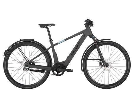 Vélo électrique urbain Unisexe PASSAGE 10 BELT Gris Minuit