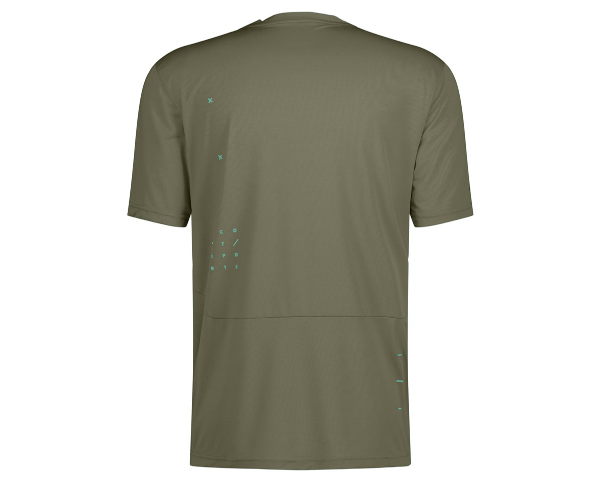 T-shirt manches courtes Homme TRAIL VERTIC ZIP Vert Foin/Noir