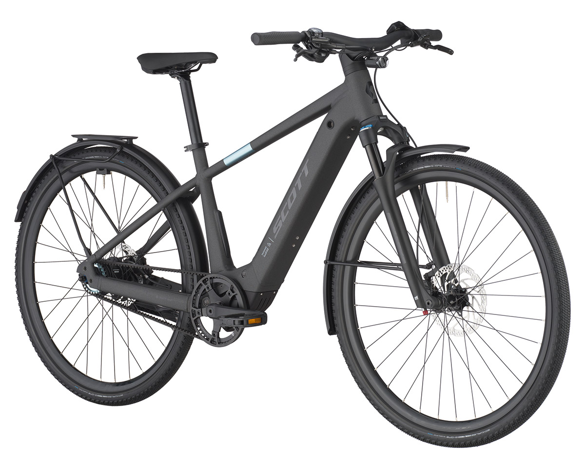 Vélo électrique urbain Unisexe PASSAGE 10 BELT Gris Minuit