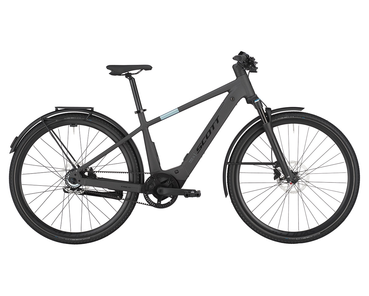 Vélo électrique urbain Unisexe PASSAGE 10 BELT Gris Minuit